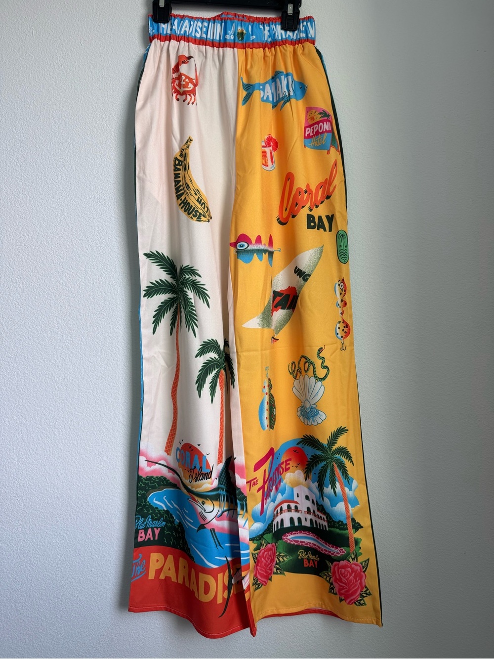 Tropical Vacation Matching Set XS | Button Down Shirt & Wide Leg Pants - Picture 6 of 12
